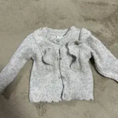 H&M フリル付きカーディガン 74