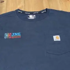 【カーハート FORCE】企業刺繍 ポケットTシャツ XL ネイビー