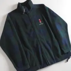 ラルフローレン　フリース　ブラックウォッチ柄　ポロベア　美品