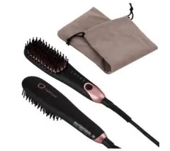 Agetuya アゲツヤ ヒートブラシ ブラック ストレート ヘアアイロン