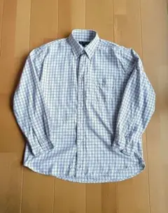 チェック柄 ボタンダウン 長袖シャツ