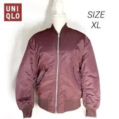 ユニクロ ma1ジャケット alpha リバーシブル　XL ワインレッド