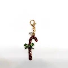 クリスマスチャーム♪ ステッキ　ちょっと大きめ　クリスマスシールおまけ付き♪