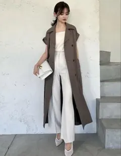 anuans ロングジレ トレンチベストのサムネイル