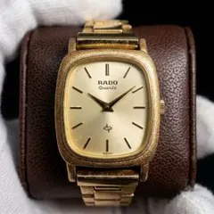 ★RADO / ラドー ゴールドレクタンギュラー クォーツ 電池交換済み・稼働品のサムネイル
