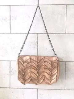 ZARA レザー クラッチ ショルダーバッグ