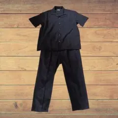 【上下セットアップ】UNITED ARROWS 半袖シャツ Ｌ ブラック 黒のサムネイル