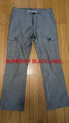 w*様 美品　BURBERRY BLACKLABEL グレー カーゴパンツのサムネイル
