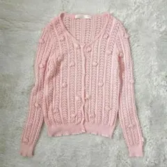 美品✨ピンクハウス　カーディガン　お花モチーフ　透かし編み