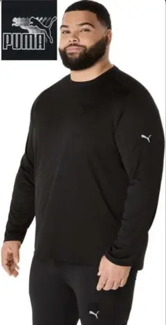 PUMAプーマ クルーネック ボディウェア 黒 メンズ LL 速乾のサムネイル