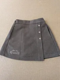カーキ キュロットスカート ハートボタン付き130
