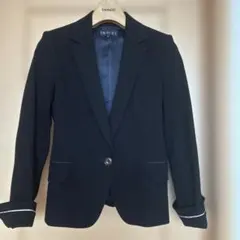 INDIVI 黒　ブラックテーラードジャケット 38M 9号相当