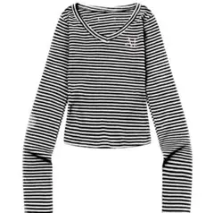 mucent Tシャツ 長袖 ホワイト ブラック
