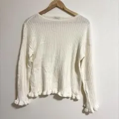 earth music&ecology ホワイトニット