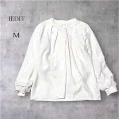 【イディット 】IEDIT 長袖シャツ ブラウス フェリシモ　Mサイズ　ホワイトのサムネイル