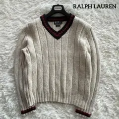 ポロラルフローレン コットン ウール チルデンニット セーター L