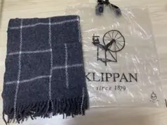 KLIPPAN グレー ウール チェック ブランケット ケープ クリッパンのサムネイル