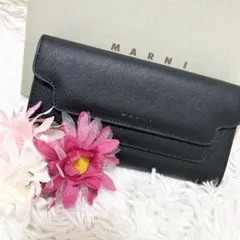 MARNI マルニ 長財布 レザー ブラック 箱付きのサムネイル