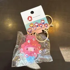 【マイメロ】サンリオ コラボ ミャクミャク 立体マスコットクリアカラーキーホルダ
