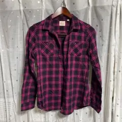 Authentic Flannel ピンク/ブラックチェック Mサイズ