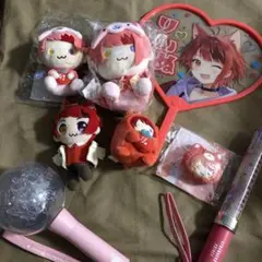 すとぷり 莉犬くんぬいぐるみ、クリアうちわ、ペンライトセット