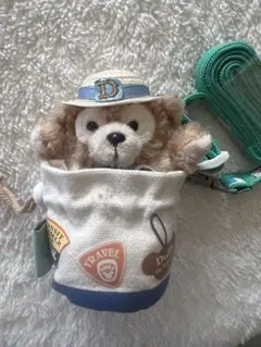 ダッフルバッグ　ダッフィーぬいぐるみ ストラップ付き
