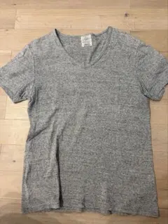 ビューティーアンドユース　ＶネックTシャツ　ライトグレー　M