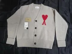 AMI Paris ハートロゴ カーディガン ベージュのサムネイル