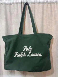 【Polo Ralph Lauren】 トートバッグ グリーン刺繍A4