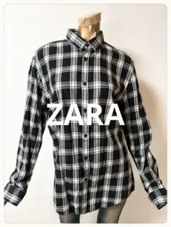 ☘️T21786☘️ZARA MAN 長袖 スリムフィット チェックシャツ L