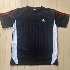 adidas サッカーシャツ ブラック Lサイズ
