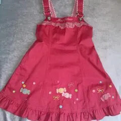 Mezzo Piano 赤 ジャンバースカート 100cm~