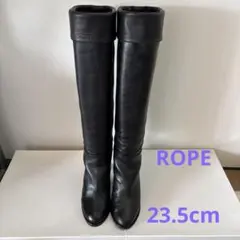 【メルカリ市限定価格】ROPE 牛革　ロングブーツ 美品　ロペ　23.5のサムネイル