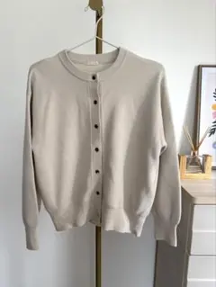 GU オーバーサイズカーディガン ベージュ ニットカーディガン M