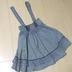 アクシーズファム サスペンダー付き フレアスカート