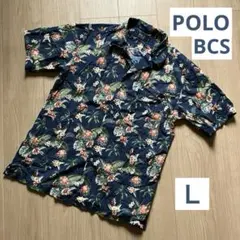 POLO BCSネイビー花柄 半袖シャツ アロハシャツのサムネイル