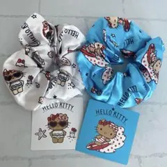 ハローキティ 日焼けキティ シュシュ 2個セット Sanrio