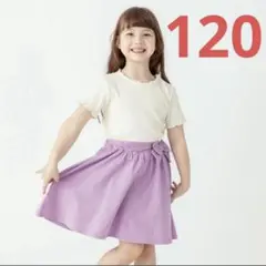 ever closet 紫色リボン付き半袖ワンピース