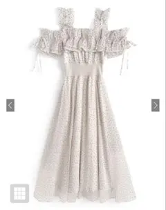 グレイル　GRLドットオフショルフリルリボンワンピース［mb1602］