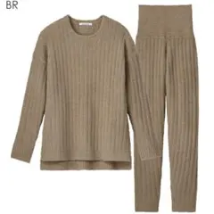 aimerfeel リブモールニット 腹巻付き 上下セット