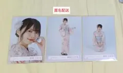 森田ひかる 2025 浴衣 生写真 ヨリ・ヒキ・座り