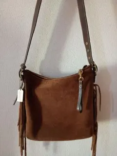 COACH スエード フリンジ ショルダーバッグ