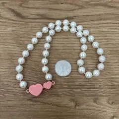 ピンクハート　ネックレス　レトロ
