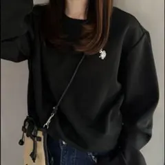 【新品タグ付き】 U.S. POLO ASSN. トレーナー 黒 ユニセックス