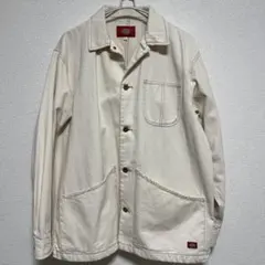 新品未使用Dickiesディッキーズ カバーオールL アイボリーワークジャケット