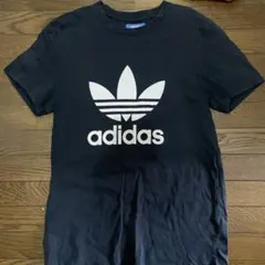 adidas ブラック ロゴ Tシャツ　アディダスオリジナルス