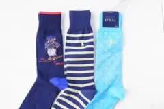 【3足セット／メンズ】POLOポロラルフローレンおしゃれなソックス【新品です】
