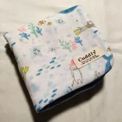 ねこマリン☆8重ガーゼハンカチ　タオル