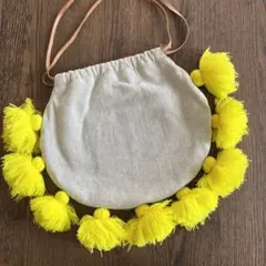 【美品】イエロータッセルバッグ