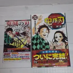 【初版・帯付き】「鬼滅の刃」23巻 最終巻　チラシ付き